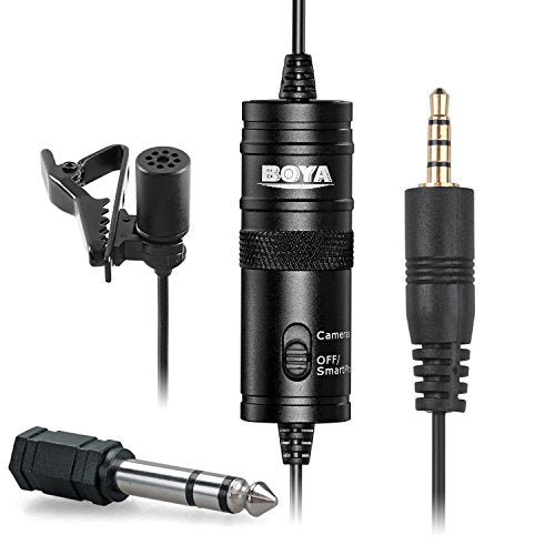 BOYA by M1 Collar Microphone for Smartphones Canon Nikon DSLR Cameras Camcorders Audio Recorder PC