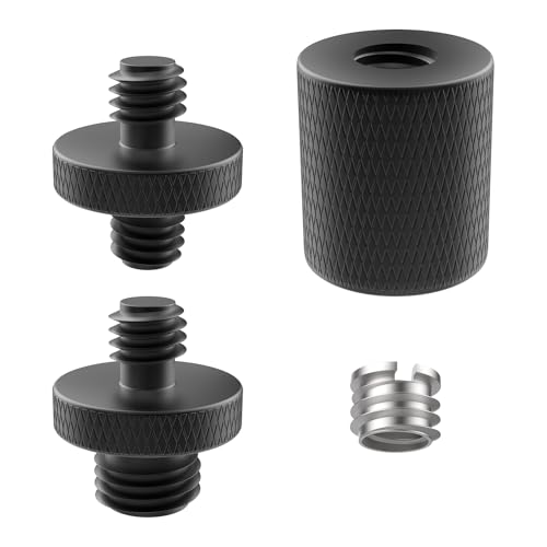 Camera Screws Mount Set, Male Threaded Screw Adapter with Tripod Nut and Screw Reducer for Camera Tripod Monopod Ballhead Flash Light Stand Shoulder Rig (4 Pieces) - size: Type B