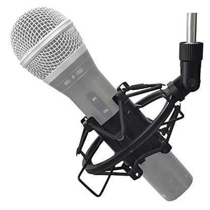 Microphone Shock Mount Mic Holder For Samson Q2U SM58 ATR2100-USB Behringer Xm8500, Mic Clip Holder Mount for Diameter 28mm-32mm Dynamic Microphone Like AT2005-USB PGA48 PGA58, Boseen