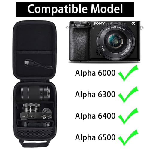 Aenllosi Hard Carrying Case Compatible with Sony Alpha a6000 / a6300 / a6400 / a6500 / a6600/a6700 Mirrorless Digital Camera (Case Only) - size: for Sony Alpha a6000/a6400