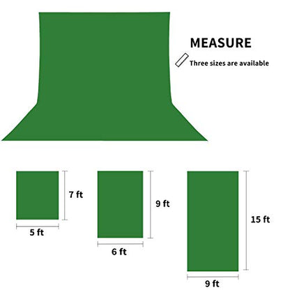ISSUNTEX 6X9 ft Background Muslin Backdrop, Photo Studio, Collapsible High Density Screen for Video Photography and Television-Blue/Green - color: Blue/Green, size: 6X9 ft