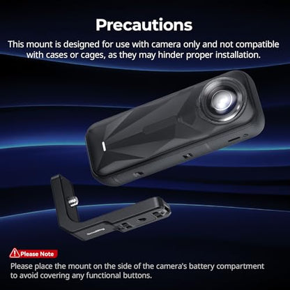 SMALLRIG Vertical-Horizontal Mount Support for Insta360 X5 / X4 Air / X4 / X3, Vertical Bracket Quick Release Mount with 1/4''-20 Thread - 5824 - style: Vertical Bracket