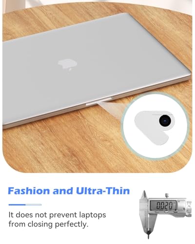 CloudValley [2-Pack Upgrade Rotating] Laptop Camera Cover Slide, 0.015 Inch Ultra-Thin Metal Web Camera Cover for Laptop Computer, MacBook Pro/Air, iMac, PC, Protect Your Privacy (Silver) - color: Silver