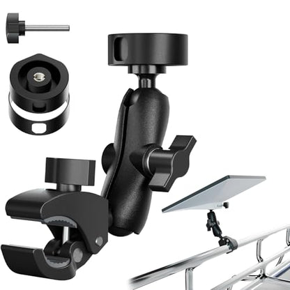 for 2026/2025 Starlink Mini Clamp Mount and 2024 Pipe Adapters, Born for Starlink Mini Pipe Adapter and Flat Mount for RV/Pole/Yacht/Camper/Guardrails, 2 in 1 Design