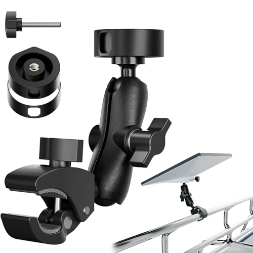 for 2026/2025 Starlink Mini Clamp Mount and 2024 Pipe Adapters, Born for Starlink Mini Pipe Adapter and Flat Mount for RV/Pole/Yacht/Camper/Guardrails, 2 in 1 Design