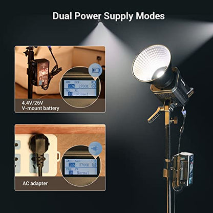 SmallRig RC 220D 220W LED Video Light 98700 LUX @3.3ft 5600K Continuous Output Light with CRI 95+, TLCI 96+, w/Bowens Mount, Manual and App Control Remotely Professional Studio Spotlight - color: Day Light