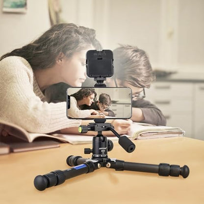 Ball Head with Handle ARTCISE Camera Tripod Ball Head with Two Quick Release Plates and Phone Clip for Monopod, 360 Degree Panoramic Head for Tripod, Monopod, Slider, DSLR Camera，Max Load 22lb/10kg