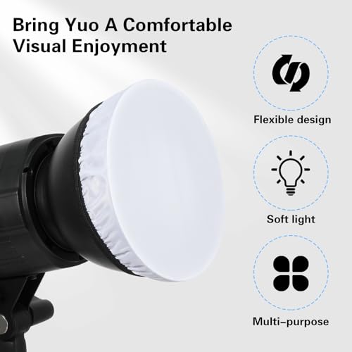 7"/18cm Light Diffuser,Soft Diffuser Lamp Cover White Lamp Shade Diffuser,Great for Studio Strobe Reflectors, Video Shooting (6Pcs) - size: 6Pcs