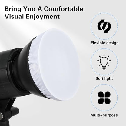 7"/18cm Light Diffuser,Soft Diffuser Lamp Cover White Lamp Shade Diffuser,Great for Studio Strobe Reflectors, Video Shooting (6Pcs) - size: 6Pcs