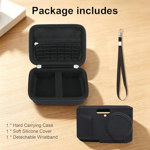 Case for Kodak PIXPRO FZ45 Digital Camera (Hard Case + Soft Silicone Cover) | Kodak PIXPRO FZ45 Digital Camera Hard Carrying Case and Soft Silicone Protective Case with Removable Lens Cover, Black - color: Black