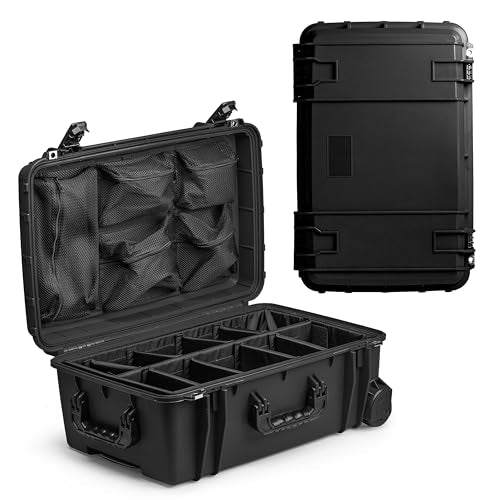 Seahorse 920 Professional Camera Case with Lid Organizer and Padded Dividers, TSA Approved, MIL‑Spec, IP67 Waterproof, USA Made for Photographers and Travel Enthusiasts - color: Black, size: 920, style: Padded Dividers W/ Lid Organizer