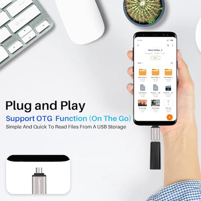 USB to Micro USB Adapter 2 Pack, Micro USB Male to USB 2.0 A Female OTG (On-The-Go) Converter Connector, Aluminum Alloy Shell, Compatible with Samsung Phone S7 S6, LG, Flash Drive, Mouse, Keyboard - style: 2 Pack