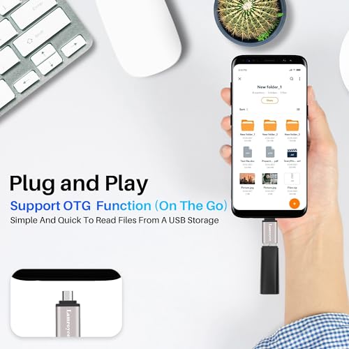 USB to Micro USB Adapter 10 Pack, Micro USB Male to USB 2.0 A Female OTG (On-The-Go) Converter Connector, Aluminum Alloy Shell, Compatible with Samsung Phone S7 S6, LG, Flash Drive, Mouse, Keyboard - style: 10 Pack