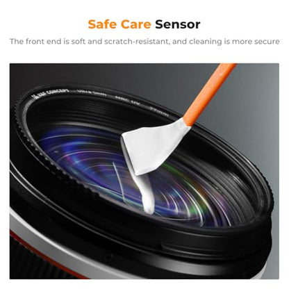 K&F CONCEPT 16mm APS-C Sensor Cleaning Swab*10 + 20ml Sensor Cleaner, DSLR SLR Digital Camera CMOS and CCD Sensor Cleaning Swab Kits for Nikon Sony Canon Camera Clean - size: 16mm