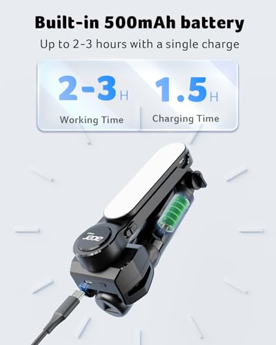 Acer Gadget Gimbal Stabilizer 1Axis for iPhone/Cell Phone/Smartphone/Android with Remote Control&Light, Portable Gimbal Tripod Auto Balance Handheld Selfie Stick for Video Recording, Live Streaming