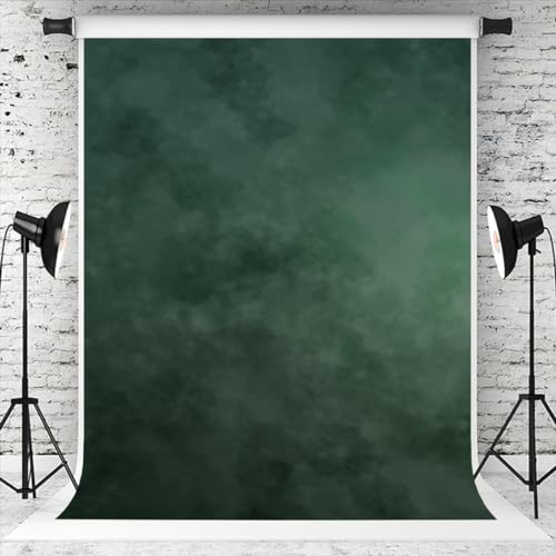 Kate 5×7ft Dark Green Portrait Backdrop Abstract Muslin Background for Photography Headshot Microfiber Photo Studio Props - size: 5×7ft