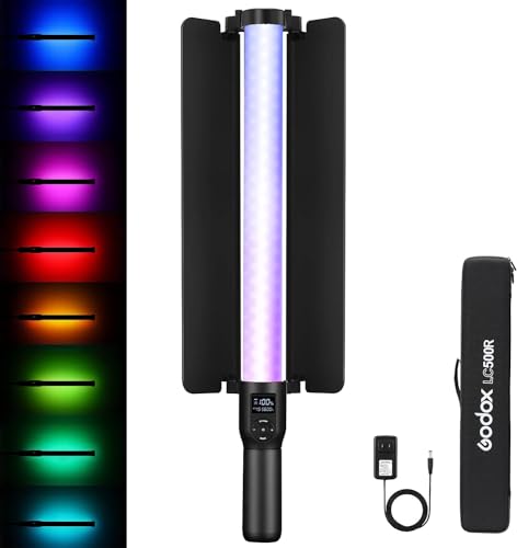 Godox LC500R RGB LED Light Sticker (LC500R RGB (Black 24'')) - Versatile Handheld Lighting for Photo & Video Enthusiasts - size: 22" LC500R