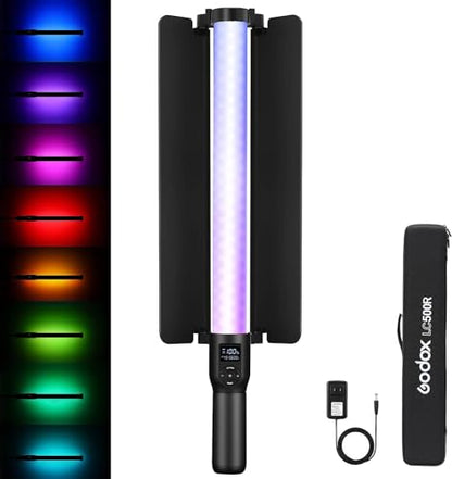 Godox LC500R RGB LED Light Sticker (LC500R RGB (Black 24'')) - Versatile Handheld Lighting for Photo & Video Enthusiasts - size: 22" LC500R