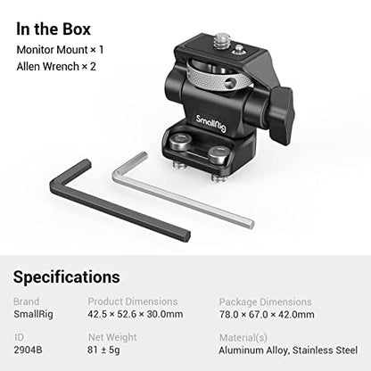 SmallRig Monitor Mount Swivel 360° and Tilt 180° Adjustable Bracket with 1/4"- 20 Screws for 5" and 7" Monitor - style: 1/4"- 20 Screws