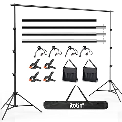 Photo Backdrop Stand, 10x9ft(WxH) Adjustable Photography Backdrop Stand, Aluminum Alloy Studio Photo Background Stand Support System for Party, Wedding, Photography, Advertising Display - size: 10x9ft(WxH)