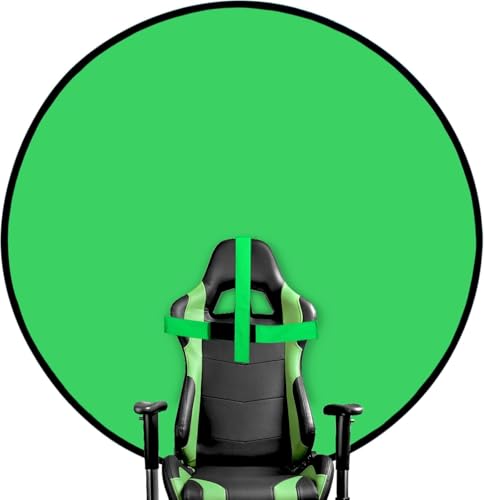 Portable Green Screen Chair, 57 in Greenscreen Backdrop with Stand Double Sided Foldable Green Background, Chroma Key, for Photography Streaming Gaming Photo Zoom Video Chats and Meeting - color: green