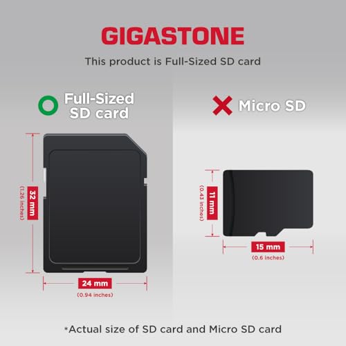 【5-Years Data Recovery】 GIGASTONE 128GB SD Card, 4K Camera Pro, UHS-I A1 V30 U3 Class 10 SDXC Memory Card 4K UHD Video Compatible with Digital Camera, Full-Sized SD Card, with 1 Mini Case - color: 128GB 4K Camera Pro SD Card 1-Pack
