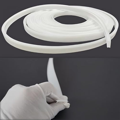 16.4Ft/5M Silicone LED Cover, Alumium Profile Silicone Channel Diffuser Flexible PC Lampshade Line for Strip Lights, Ceiling Lamp, Under Cabinet Cover Replaceable Installation (20mm) - color: 20mm