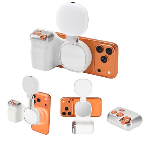 Magnetic Phone Camera Grip, Fun Shot Magnetic Camera Grip & Selfie Light for iPhone & Android with Wireless Shutter Button, Creator Kit for TikTok/Selfies/Photography/Video - size: Phone Camera Grip with Light