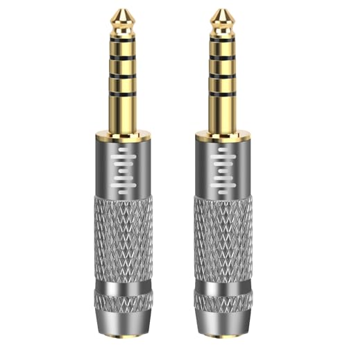 GEEKRIA 4.4mm Male to (1/8'') 3.5mm/2.5mm Balanced Female Headphones Adapter, Aluminum Alloy Conversion Audio Plug, Gold Plated (2 Pack) - size: 5 cm X 0.92