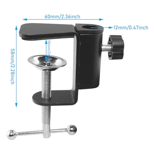 Metal Desktop Fixed Cantilever Bracket C-Type Clamp Table Lamp Adjustable Universal Bracket Replacement for Swing Arm Desk Lamp Microphone Stand Lighting Aromatherapy Device Accessories Base