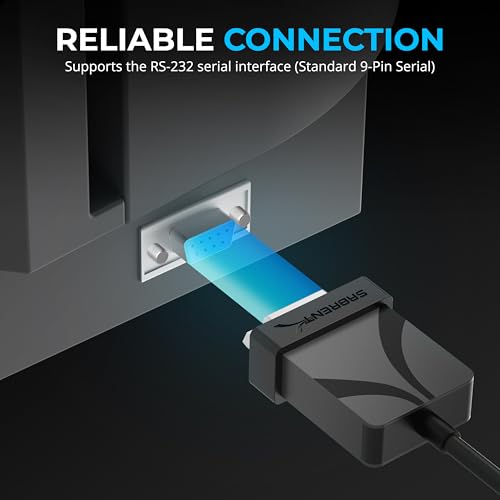 SABRENT USB-C to DB9 Serial RS-232 Adapter Cable 6FT, Prolific PL2303GS Chipset, USB 2.0, 1bps-12Mbps Baud Rate, for POS Terminals, Modems, GPS, Industrial Devices (CB-D9C6) - size: USB-C 6FT – RS-232