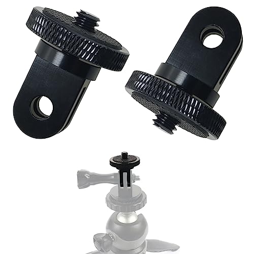 MEETOOT 2pcs Camera Tripod Adapter, 1/4" - 20 Conversion Adapter for Action Camera to 1/4" Screw Adapter Mount Accessories