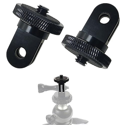 MEETOOT 2pcs Camera Tripod Adapter, 1/4" - 20 Conversion Adapter for Action Camera to 1/4" Screw Adapter Mount Accessories