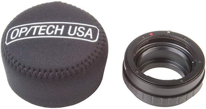 OP/TECH USA Fold-Over Neoprene Lens Pouch – Camera Lens Case for safe Lens Cover storage, Great for Photography & outdoor shoot, Keeps your Lens secure with No-Lose Lid-306 (Black) - Made in USA - size: 306