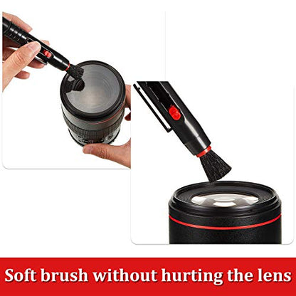 3 Pieces Multifunction Lens Cleaning Pen Brush Lens Brush for Optics Screen Cleaning Pen for Camera SLR Telescope Magnifying Glass Binoculars Spotting Scopes Rangefinders Monoculars