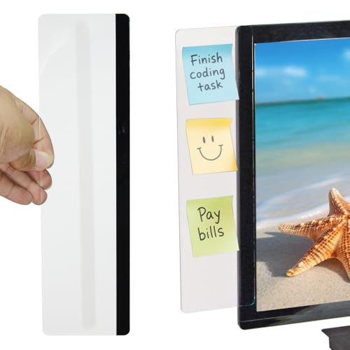 Office Desk Accessories, Monitor Memo Board, Office Supplies, for Office Decor, Women Men's Sticky Note Holder, Desk Decor, Cute Desk Accessories 1pcs Transparent Right (Right, 1) - style: Right