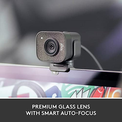 Logitech StreamCam Premium Webcam for Streaming and Content Creation, Full HD 1080p 60 fps, Works with Microsoft Teams, Google Meet, Zoom, Nintendo Switch 2’s new GameChat mode, for PC/Mac – Graphite - color: Graphite
