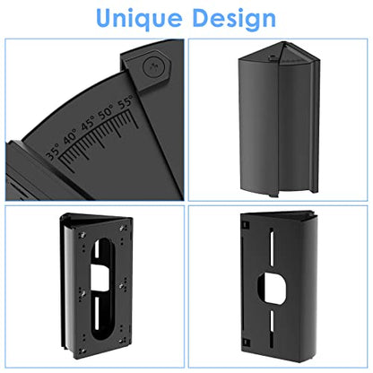 RIOVO Adjustable 30 to 55 Degree Doorbell Angle Mount Compatible with Ring/Blink Video Doorbell/Battery Doorbell, Replacement Angle Adjustment Adapter Mounting Bracket Wedge Kit