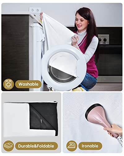 UTEBIT 5x6.5ft White Black Backdrop with 4 Spring Clamps (Without Stand) | 2-in-1 Collapsible Black White Screen Backdrop Revisible for Photography Photoshoot Portraits Party Video Studio - size: 5 * 6.5FT