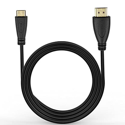 Mini HDMI to HDMI Cable Compatible with Nikon D3500 D3300 D7500 D850 D500, Canon EOS 5D Mark IV, 6D Mark II, 80D, Rebel T6/T7, High-Speed HDMI Adapter Camera to TV Monitor HDMI Cord (9.84FT)