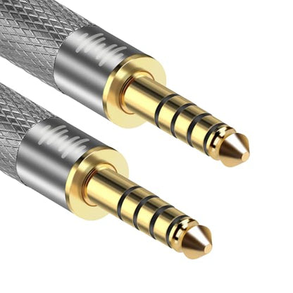 GEEKRIA 4.4mm Male to (1/8'') 3.5mm/2.5mm Balanced Female Headphones Adapter, Aluminum Alloy Conversion Audio Plug, Gold Plated (2 Pack) - size: 5 cm X 0.92
