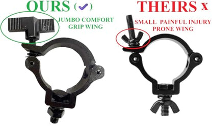 10 Pack Black Truss Clamps,Aluminum Alloy DJ Light Clamp,Fits O.D. 2 Inch Truss for Stage Lighting Projector Par Lights