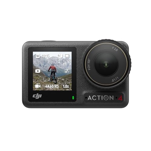 DJI Osmo Action 4 Standard Combo, 4K/120fps Action Camera | Waterproof, 1/1.3-Inch Sensor, Stunning Low-Light Imaging, 10-bit & D-Log M Color Performance, Long-Lasting 1770 mAh Battery - style: Standard Combo