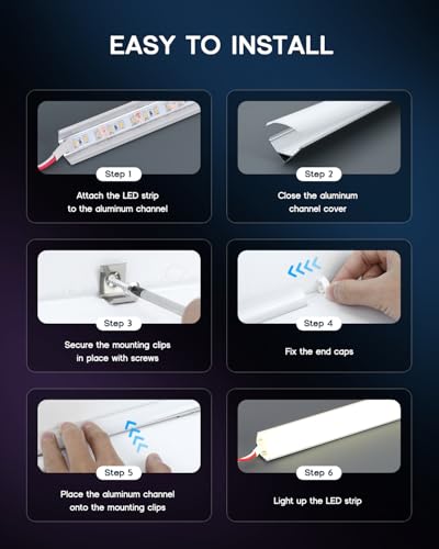 10Pack 3.3FT/1M LED Aluminum Channel V Shape with Milky White Cover Lens for 8/10mm LED Strip Lights,LED Diffuser Channel Even Glow for Living Room,Stairs,Kitchen,Cabinet - size: V Shape ≤10mm Width Led