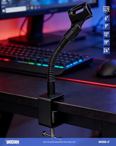 6-INCH Heavy-Duty Microphone Flexible Gooseneck Hose Arm - Mic Stand Mount Extension Tubes with Universal 5/8-27" Thread - size: 6-INCH