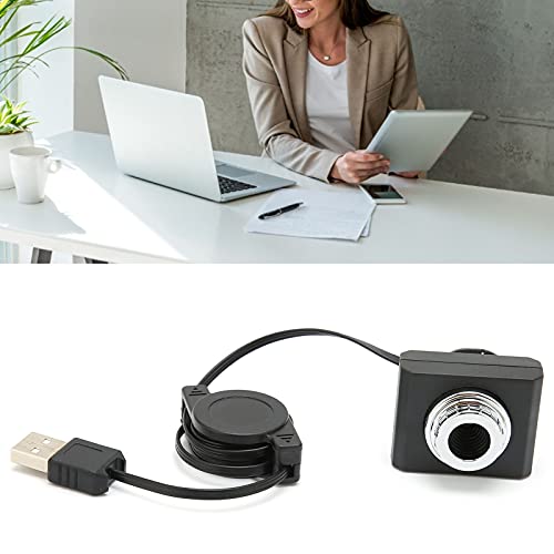 Pomya 480P Webcam with Automatic White Balance, USB 2.0 High Resolution Wired Computer Camera for PC, Laptop and Desktop, Plug and Play, Webcam for Video Conferencing, Recording, Online Chatting