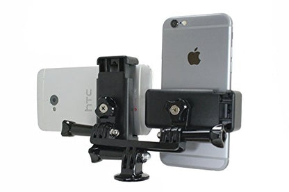 OCTO MOUNT Dual Device Hand-Held Stabilizer for Cell Phone or GoPro Camera. Compatible with iPhones, Samsung Galaxy, HTC, etc.