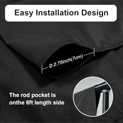 Black Backdrop Background,5 X 6.5 FT Large Photography Backdrop Photo Photoshoot Background Screen for Photography Photo Booth Backdrops Parties Curtain - color: Black, size: 5*6.5
