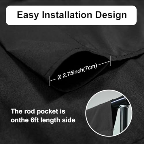 Black Backdrop Background,5 X 6.5 FT Large Photography Backdrop Photo Photoshoot Background Screen for Photography Photo Booth Backdrops Parties Curtain - color: Black, size: 5*6.5