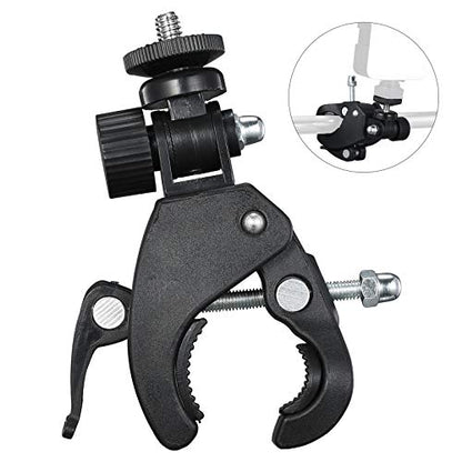Camera Super Clamp with 1/4"- 20 Threaded Head Compatible for LCD Monitor,DSLR Cameras,DV,Flash Light,Studio Backdrop,Bike, Microphone Stands, Music Stands,Tripod, Motorcycle,Rod Bar